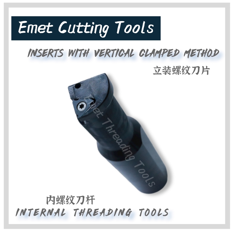 Emet Threading Tools/internal Threading Tools/external Threading Tools/insertは、垂直方式と水平方式の両方にクランプできます。